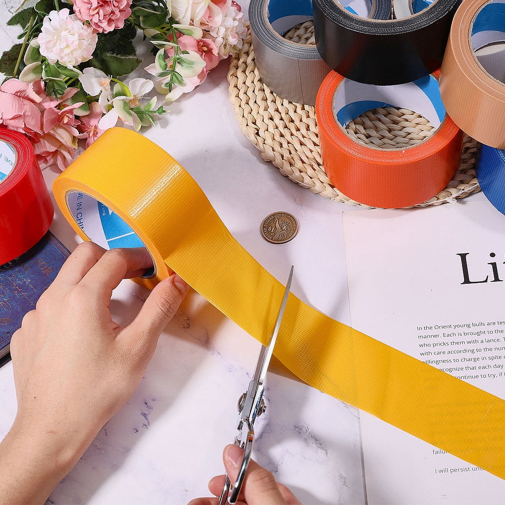 8 Rolls 8 Colors Adhesive Patch Tape Floor Marking Tape for Fixing Carpet Clothing Patches Mixed Color 50mm 20m/roll 1 roll/color