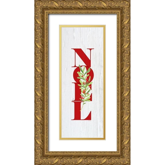 Murdock, Ramona 9x18 Gold Ornate Wood Framed with Double Matting Museum Art Print Titled - Noel