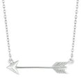 thumbnail image 1 of Sterling Silver Sideways Arrow Necklace, 18, 1 of 1