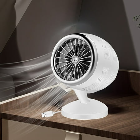

College Ultra-Quiet Desktop Fan Double Circulation Fan Home Office USB Electric High Wind Silent Vertical Air Conditioning Convenient Small