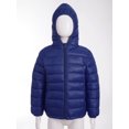 thumbnail image 2 of JanJean Boys Girls Warm Winter Coat Kids Packable Down Water-Resistant Packable Hooded Puffer Jacket Dark Navy 150, 2 of 6