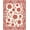Red, Pattern 2, variant on ODIKA 2'x3' Machine Washable Non-Slip Area Rug, Botanical Flourish With Elegant Symmetrical Motifs High Traffic Rug, Red, 662724