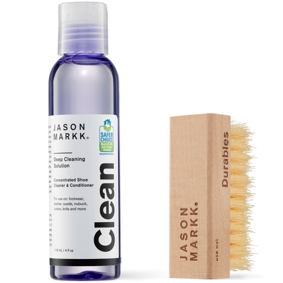 Kit esencial para limpiar zapatos Jason Markk con solución de limpieza profunda, 118 ml