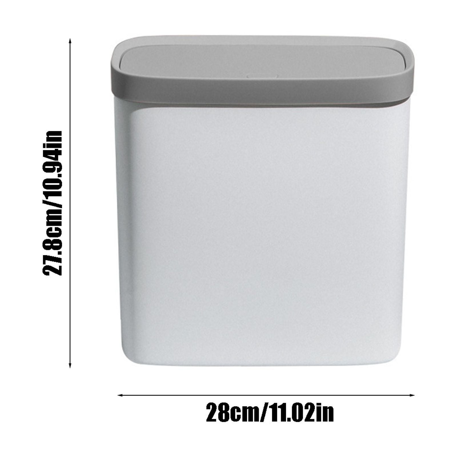 Kitchen Trash Can, Step-On Garbage Can with Lid, Tall Kitchen & Bathroom Trash Can, Small Office Waste Bin, Gray - Xuniizn