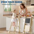 Collapsible Toddler Educational Step Stool, Adjustable Height 2-Step ...