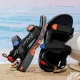 thumbnail image 7 of WUANDIXFA Sandals for Kids Boys Big Kid Boys Sandal Wide Toddler Sandals Boy Fashion Comfortable Beach Sandals with Soft Soles In Summer Toddler Hiking Sandals Black,US 1, 7 of 7