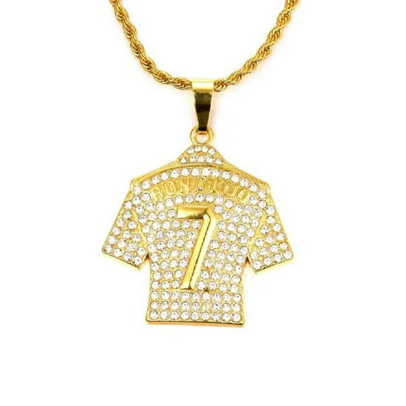 MayiaHey Number 7 Soccer Jersey Pendant, No. 7 Jersey Soccer Necklace for Men, Number 7 Football Necklace Soccer Charm Jewelry, Rock Soccer Jersey Necklace Soccer Player Number 7 Pendant Necklace