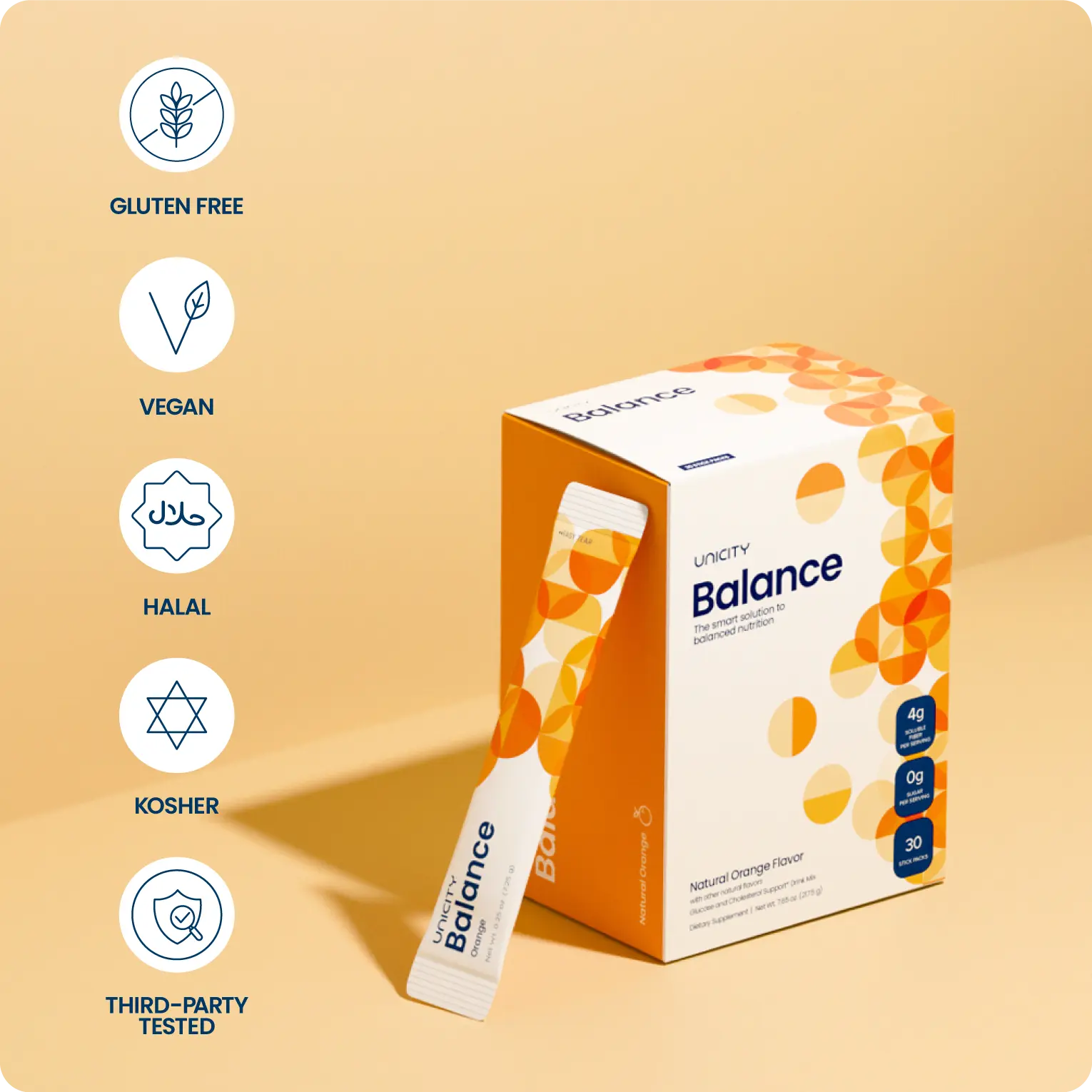 nicity Balance Drink Mix Duo Pack, Mixed Berry & Orange, 60 Sachets Total (2 Boxes x 30), Fiber Drink Mix Powder, Low Calorie Daily Beverage, Travel Friendly Sachets for Men & Women