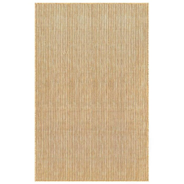 Trans-Ocean Importe CRE80842212 7 Pi 10 Po x 9 Pi 10 Po Liora Manne Carmel Texture Rayure Tapis Rectangle Tissé Wilton Intérieur et Extérieur - Sable