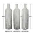 thumbnail image 4 of CosmoLiving by Cosmopolitan 3"W, 12"H Slim Faux Marble Gray Ceramic Vase, Set of 3, 4 of 14