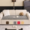 thumbnail image 4 of HUGNEO 28"x59" Plush Textured Sofa Seat Cushion, Non Slip Backing Couch Slipcover, Machine Washable Furniture Protector, Light Gray, 4 of 13