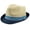 Navy Brim, variant on Peak 2 Peak Boys and Girls Straw Fedora - UPF50+ Sun Protection Hat With Printed Band - Size 7-14 Years