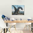 thumbnail image 5 of Logiee Wild Blue Cool Dragon Print Canvas Wall Art ,Art Poster,Canvas Decorative Picture,Decor Wall Pictures for Living Room Bedroom Bathroom,Ready to Hang, 5 of 6