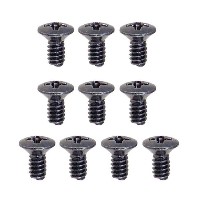 10 Piezas de Hierro CUTICAT para Interruptor de Guitarra Tornillos de Montaje Negro