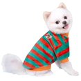 thumbnail image 1 of FOCUSNORM Dog Fleece Sweatshirt Colorful Striped Puppy Clothes Soft Pet Winter Clothes for Small Dogs, 1 of 4