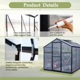 thumbnail image 5 of Acpouw 6' x 12' Thicked Polycarbonate Greenhouse, Greenhouse with Double Flush Door, Rain Gutter and Ventilation Window, Green House for Sunroom, Garden, Backyard, Walk-in Large Winter Greenhouse, 5 of 11