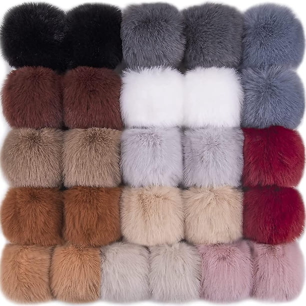 Fake Rabbit Fur 26 Pieces Faux Fur Faux Rabbit Fur Fluffy With Elastic Loop For Hats ...