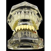 14K Gold Plated Grillz Lower Bottom Plain Teeth Grills