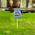thumbnail image 6 of Kurmntregon Do Not Feed The Animals Sign With Stake Animal Pets Yard Sign Caution Warning Security Sign 7x8.8inch Lawn Signs,Farm Garden Zoo Outdoor Aluminium Decorations Stake Kit, 6 of 7