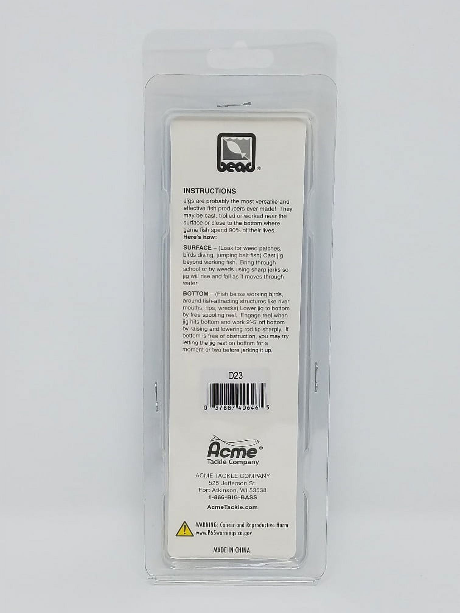 Bead Bridgeport Diamond Jig with Treble Hook, 2 oz., D23 Fishing Jig