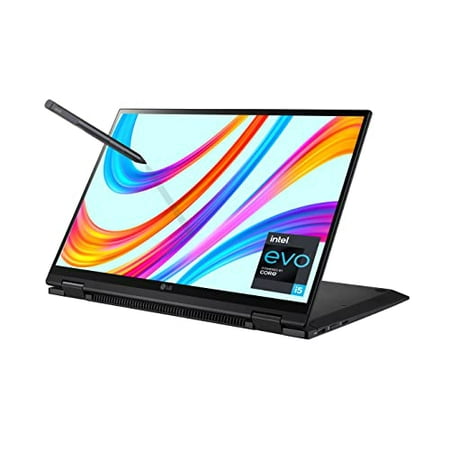 LG Gram 14T90P - 14" WUXGA (1920x1200) 2-in-1 Lightweight Touch Display Laptop, Intel evo with 11th gen Core i5 CPU , 16GB RAM, 512GB SSD, 24.5 Hours Battery, Thunderbolt 4, Black - 2021 (used)