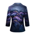 thumbnail image 6 of Vekome Blouses for Women Plus Size Plus Size 3/4 Sleeve T Shirts Collared Elegant Pullover Satin Print Summer Tops, 6 of 6