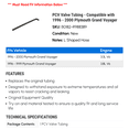 thumbnail image 2 of PCV Valve Tubing - Compatible with 1996 - 2000 Plymouth Voyager - Dorman, 2 of 2