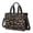 Mushroom and Moth Black Pattern, variant on Mushroom and Psychedelic Purple Pattern Canvas Messenger Tote Bag, Laptop Shoulder Bag with Multi Pockets & Removable Strap, Large Capacity Gifts for Women Men Teacher Nurse