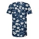 thumbnail image 5 of TaTaai Women's Pullover Printed Top, Soft Lightweight Cotton, Loose Fit, Short Sleeve V-Neck, Ruching Design Buttons, Casual Office Outings Spring Summer Multi-Color Gift, 5 of 5