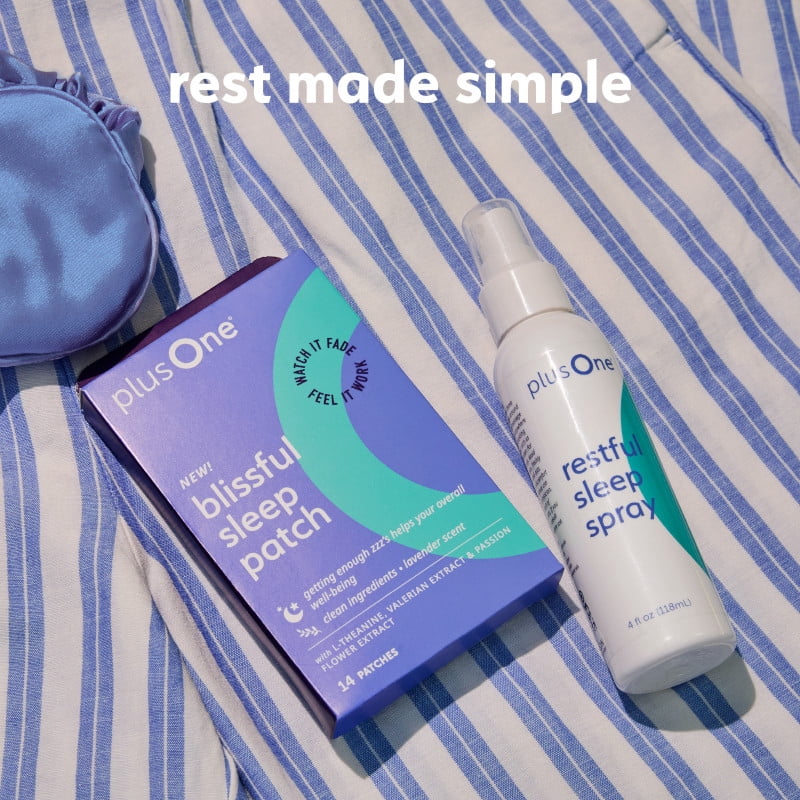 plusOne Blissful Sleep Spray – Magnesium, Lavender & Ashwagandha for Relaxation, Calm & Rest – Hormone-Free, Fragrance-Free, Menopause-Friendly Aromatherapy Mist