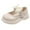 Beige, variant on NOKIO Children'S Princess Dress Shoes Girls' Mary Jane Sandals Girls' Mary Jane Party Shoes Girls Sandals Children Shoes Pearl Bow Tie Princess Shoes Dance Shoes