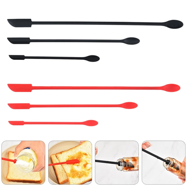 unbranded 6Ud Espátulas De Silicona Rojas Para De Usar Y Resistente