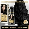thumbnail image 7 of Hair Dye Shampoo 3-in-1 with Natural Ingredients Semi-Permanent Gray Hair Coverage, Color Depositing Shampoo for Women & Men, Vegan, Ammonia-Free (BLACK), 7 of 7