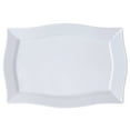Efavormart Set of 10 - 12" White Disposable Plastic Rectangular Serving ...