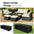 thumbnail image 2 of GVN Backyard Furniture Sets,Outdoor Furniture Sets,8 Pieces Patio Rattan Storage Table Furniture Set-Off White, 2 of 13