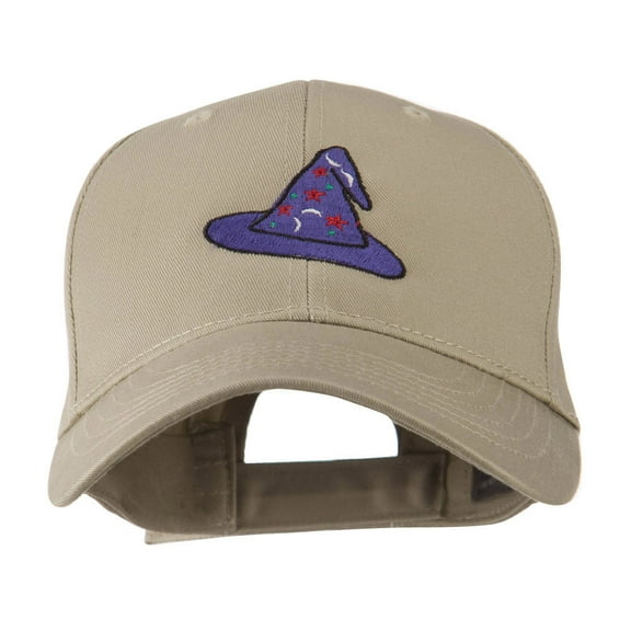 Halloween Wizard Hat Embroidered Cap - Khaki OSFM