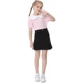 thumbnail image 3 of 2025 Girl's Denim Skirts Elastic Waist Pleated Toddler Girls Jean Skirt, 3 of 5