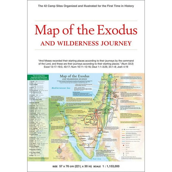 History of Redemption Map of the Exodus and Wilderness Journey: The 42 Camp Sites Organized and Illustrated for the First Time in History, (Paperback)