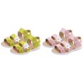 thumbnail image 1 of (2-Pack) Rinsvye Girls Sandals Three Flower Decorations Summer Comfort Footwear Little Girl Shoes, 1 of 6
