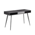 thumbnail image 5 of Tcbosik Computer Desk - 47.2" Writing Sturdy Desk with Charging Station - Home Office Table with Drawer for Living Room Bedroom - Black, 5 of 8