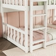 thumbnail image 6 of Harper & Bright Designs Triple Bunk Twin over Twin over Twin, Detachable Wood Bunk Bed with Ladder and Guardrail, Separate into 3 Beds, White, 6 of 13