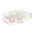 thumbnail image 2 of 10 cajas de almacenamiento de plástico de 6 rejillas para guardar herramientas de joyería (transparentes), 2 of 7