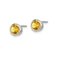 thumbnail image 2 of 1.40 Carat (Ctw) Citrine Solitaire Post Earrings in Sterling Silver for Women, 2 of 4