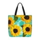 thumbnail image 1 of Easygdp Sunflowers With Green Leaves Bolsa Tote para Mujer, Bolso de Hombro para Trabajo, Playa, Viajes, Compras y Supermercado, 1 of 6