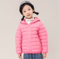 thumbnail image 2 of Futezty Toddler Girls Winter Hooded Coats Jackets Warm Puffer Coat Snow Clothes Outerwear Winter Child Kids Solid Color Hoodie Zipper Coats Keep Warm Jacket Coat Boys, 2 of 5