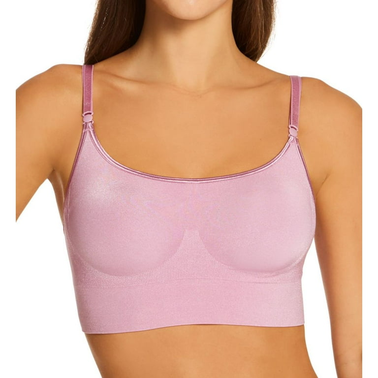 Women's Warner's RM0911A Easy Does It No Dig Wirefree Contour Crop Top Bra  (Lavender Rose 2X) 