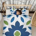 thumbnail image 3 of Blue and Green Modern Art Geometric Duvet Cover and Pillowcase Set for Single Bedding, Bedroom Accessories for Kids Teens, 3 of 5