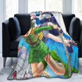 thumbnail image 3 of Hunter X Hunter Cartoon Printing Throw Blanket, All Seasons Flannel Fleece Blanket, Soft & Warm Plush Blankets for Couch Sofa Bed Camping Travel, 40"x30", 3 of 9