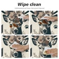 thumbnail image 4 of WERPE Woodland Animal Adventure, Cozy Watercolor Forest Animal Fuzzy Table Cover - Round Tablecloth White, 4 of 7