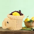 thumbnail image 2 of NIKOU Rattan Storage Baskets Food Serving Snacks Fruit Baskets, Cartoon Elephant Shape Bread(beige), 2 of 7
